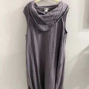 Grey Linen Sleeveless Dress with pockets!